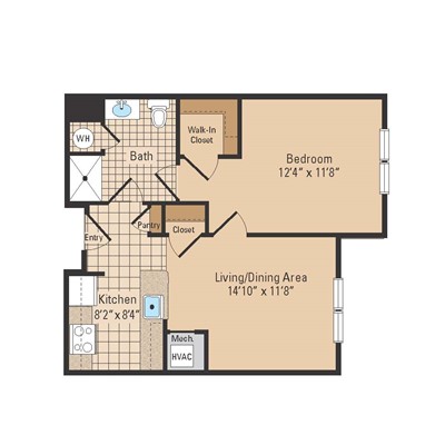 Mary Taylor House One Bedroom Floor Plan
